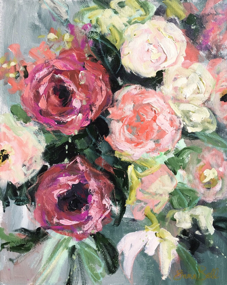 Download Abstract Floral Painting Contemporary Interior Design Etsy