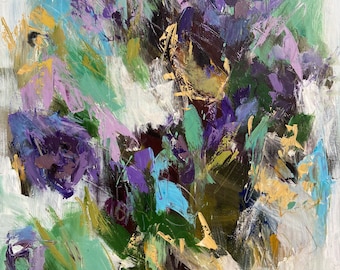 Abstract Floral Painting | Textured Acrylic, Palette Knife Art