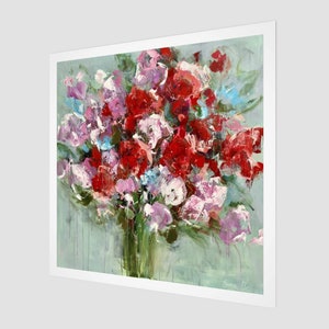 Fine art print floral abstract on paper | floral art | abstract art | landscape art | interior design | art print | free shipping