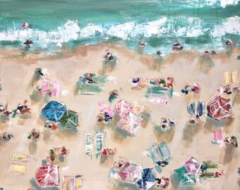 Beachlife gicleeprint beautiful beach art print of painting various sizes