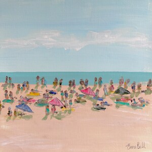 beachlife summer painting on 12x12 paper