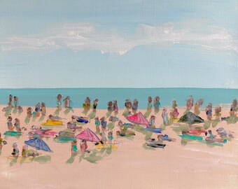Beachlife Summer Painting su carta 12x12