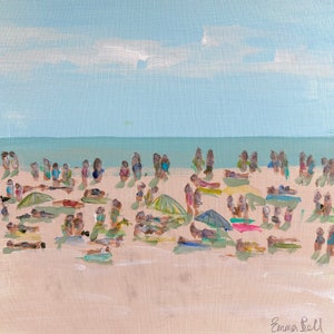 beachlife summer painting on 12x12 paper