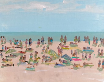 Beachlife Summer Painting su carta 12x12