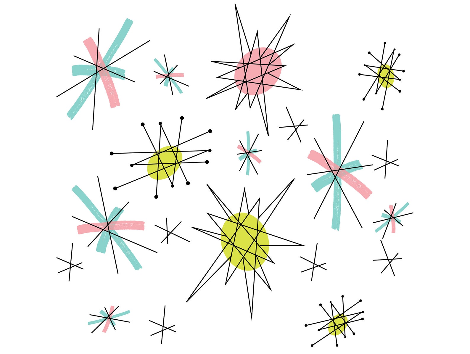 Atomic Retro 50s Design Clipart Download Vector Etsy