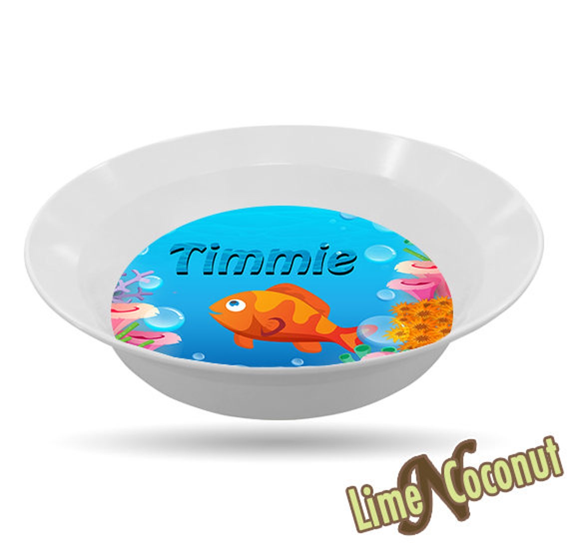 Fish Bowl Baby Dish Kids Dishes Toddler Baby Bowl Etsy