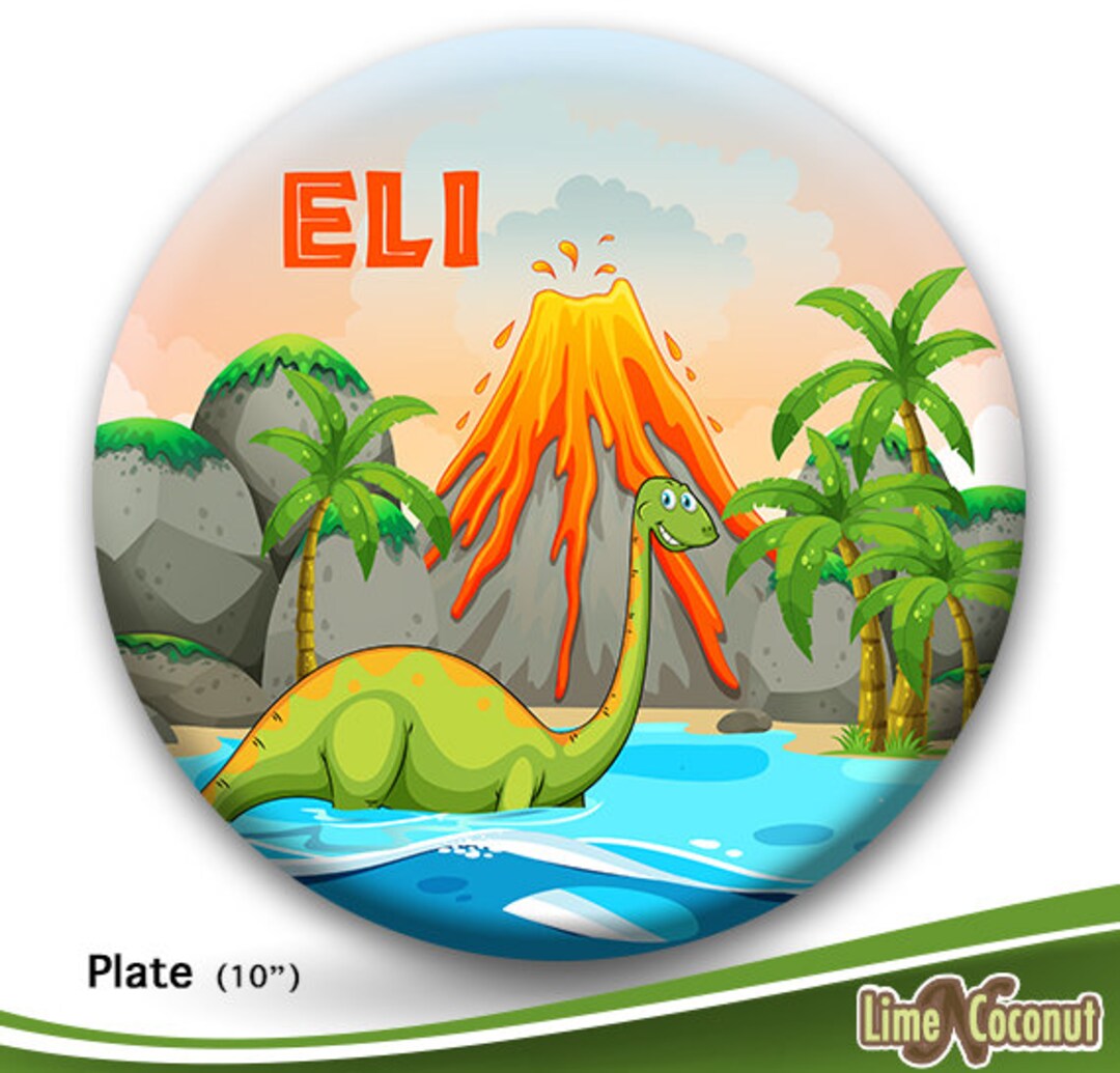 Dinosaur Plate, Inspired by Jurassic Park Place Setting, Childs Dish
