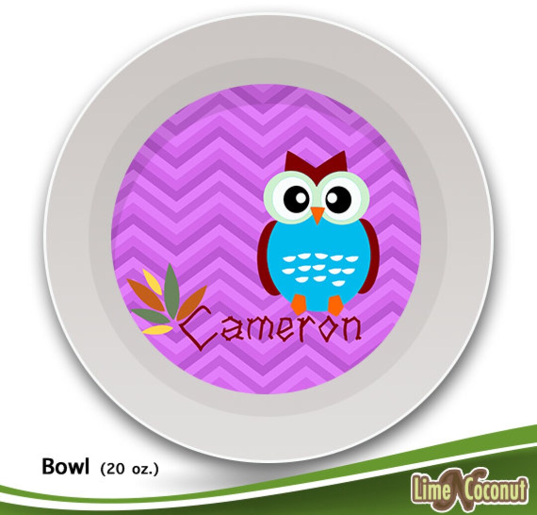 Kids Owl Bowl Baby Dish Tableware Dinnerware Kids Dishes Etsy UK