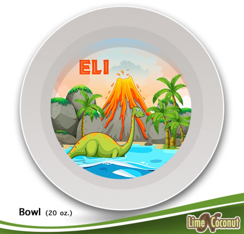 Dinosaur Plate, Inspired by Jurassic Park Place Setting, Childs Dish
