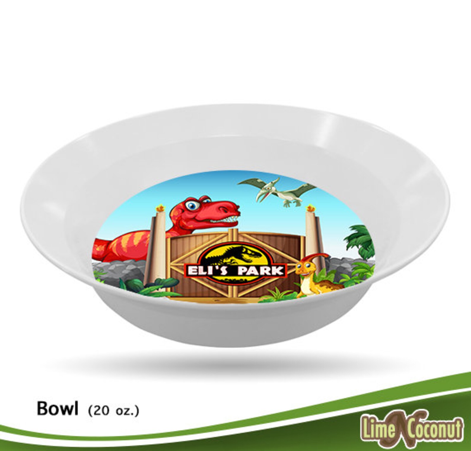 dinosaur with bowl head