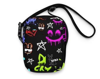 Don’t Cry Graffiti Utility Cross Body Bag