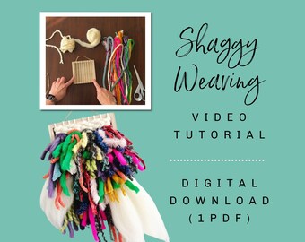 SHAGGY WEAVING VIDEO Tutorial |  Boho Woven Wall Hanging Video| Hand Made Fiber Art | Tapestry Weaving Video | Do It Yourself Weaving Video