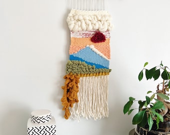 Boho Woven Wall Hanging | Hand Made Fiber Art | Tapestry Weaving Wall Decor | PIKE