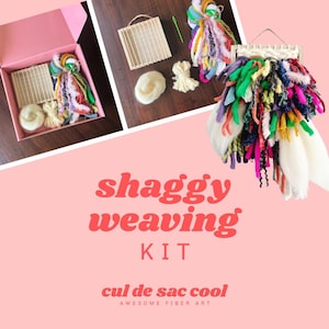 DIY Shaggy Weaving Kit: Boho Chic Fiber Art, Home Decor Gift
