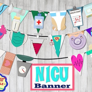 NICU Banner, Doctor, Nurse, NICU Awareness, Healthcare, Thank You, Neonatal, Hospital Gift, Digital, Printable, Instant Download PDF