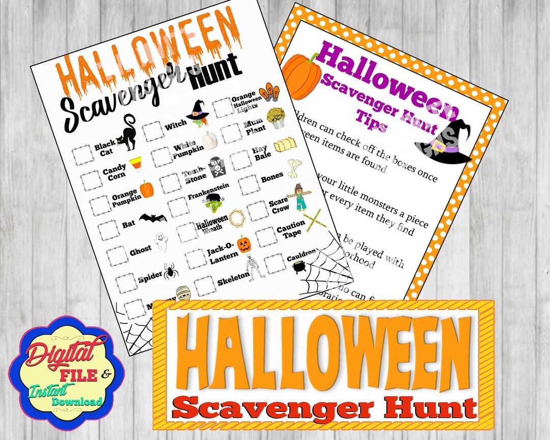 Halloween Scavenger Hunt Creepy Decorations Hunt Candy - Etsy