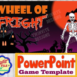 Wheel of Fright PowerPoint Game Template/ Halloween/Interactive Game/ Homeschool/ Fun/ Virtual Learning/ Digital/ Instant Download