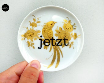 Wall plate jetzt  11cm Vintage Deko plate  Wall deko gold edg wall hanging