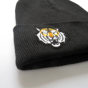 Cap Beanie Black Tiger Herr Fuchs Patch image 3