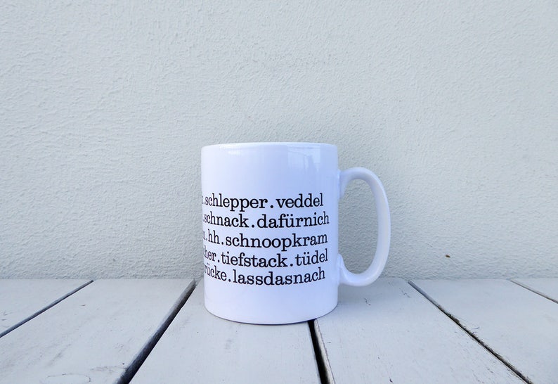 Hamburg Typo Tasse Handgedruckt Herr Fuchs schwarz/weiß HH Bild 4