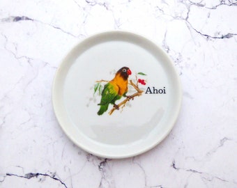 Ahoi bird Vintage 10cm of Deko dish plate wall hanging