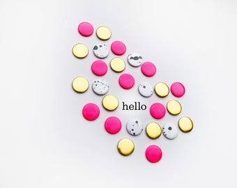 Gold Dots Pink Set 8 magnet Herr Fuchs 3 coulors