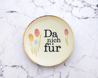 Wall plate da nich für typo 11cm Vintage Deko plate  Wall deko gold flower wall hanging