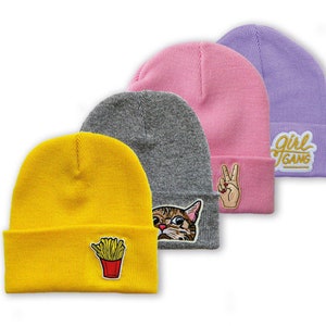 Mütze Gelb Pommes Herr Fuchs Patch Beanie Bild 7