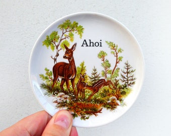 Ahoi deer Vintage 10cm of Deko dish plate wall hanging