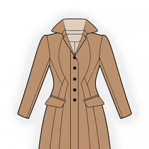 4298 Coat Sewing Pattern PDF S-M-L-XL or Made to Measure Sewing Pattern ...