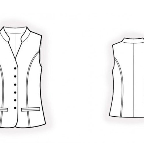 2501 Vest Sewing Pattern PDF Download S-M-L-XL or Free Made - Etsy