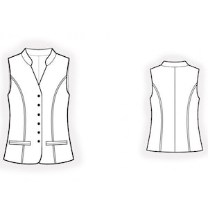 2451 Vest Sewing Pattern PDF Download S-M-L-XL or Free Made - Etsy