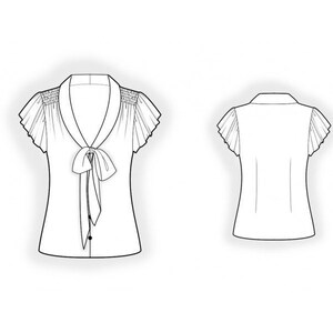 2435 Blouse Sewing Pattern PDF - S-M-L-XL or Made to Measure Sewing ...