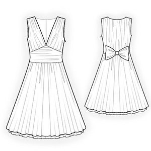 4206 Women's Dress Sewing Pattern PDF S,M,L,XL / Custom Size Elegant ...