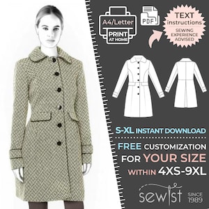 5928 Skirt Sewing Pattern PDF - S-M-L-XL or Made to Measure
