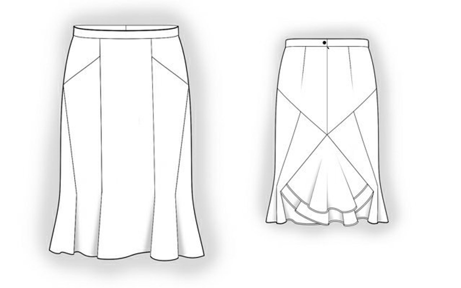 5928 Skirt Sewing Pattern PDF - S-M-L-XL or Made to Measure Sewing ...