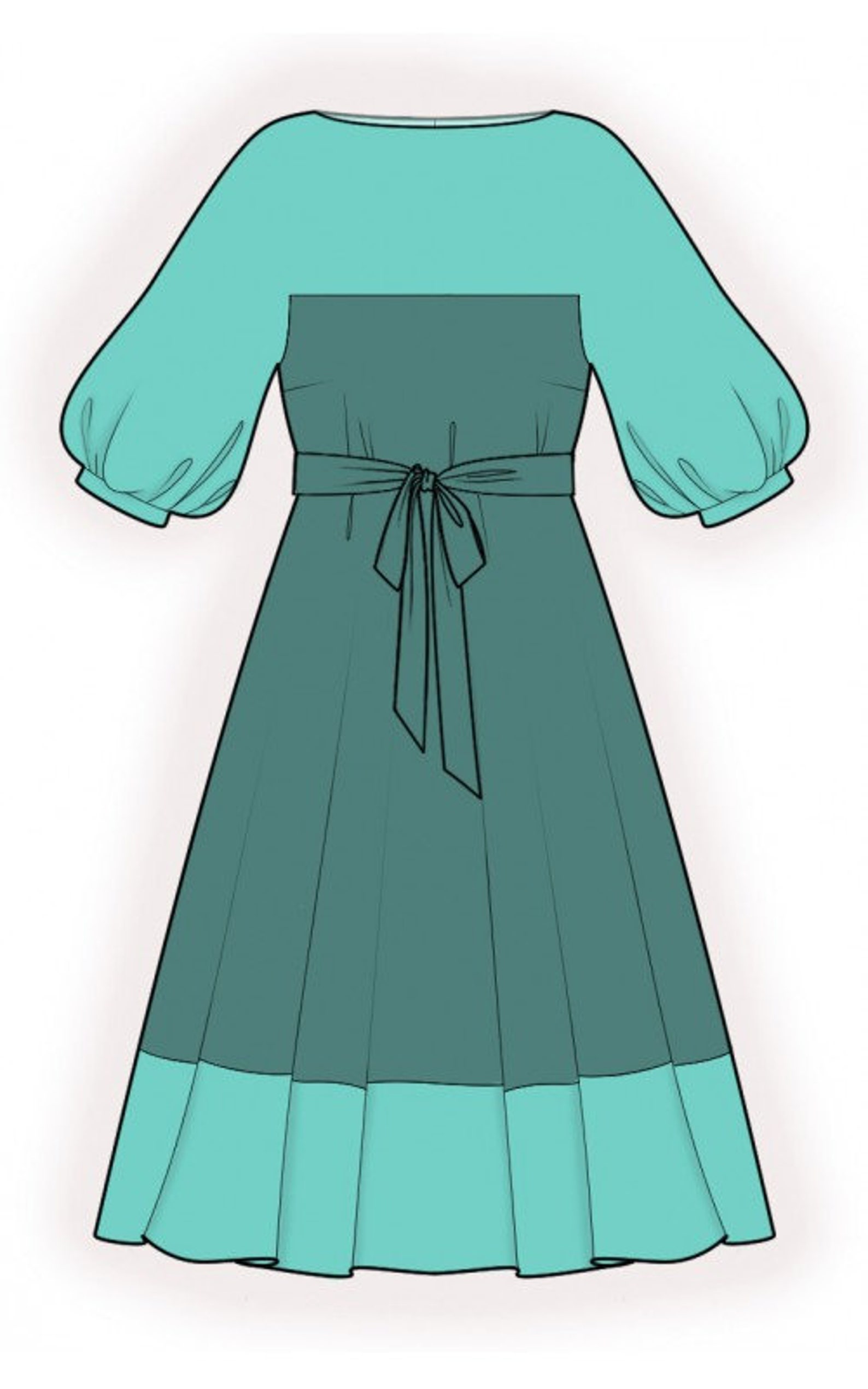 2348 Dress Sewing Pattern PDF SMLXL or Made to Measure Etsy