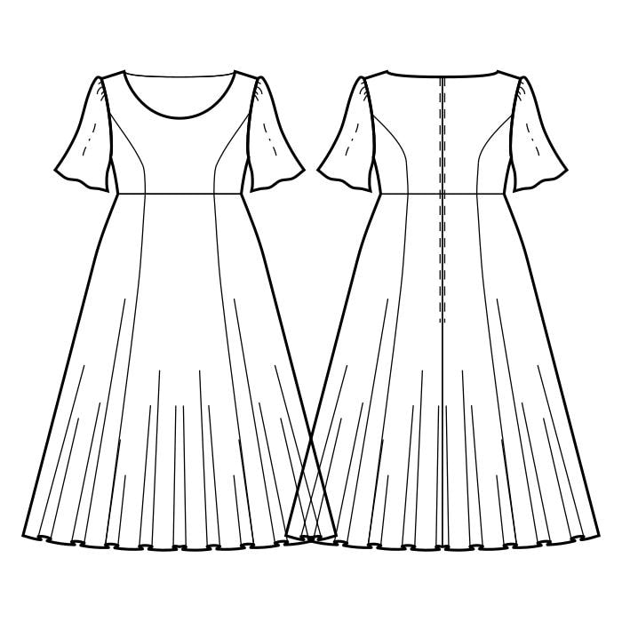 Empire Waist Dress, Women Dress Sewing Pattern, Sizes 4XS-9XL, Instant  Download  Printable PDF Sewing Pattern A4/letter and A0 - Etsy