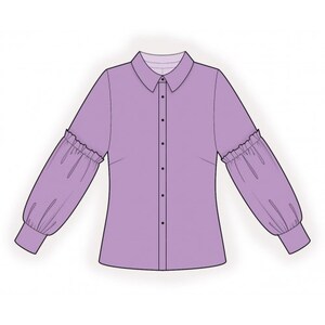 2369 Blouse Sewing Pattern PDF Download, S-M-L-XL or Free Made to ...