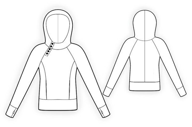 4097 Sweatshirt Sewing Pattern PDF S-M-L-XL or Made to - Etsy
