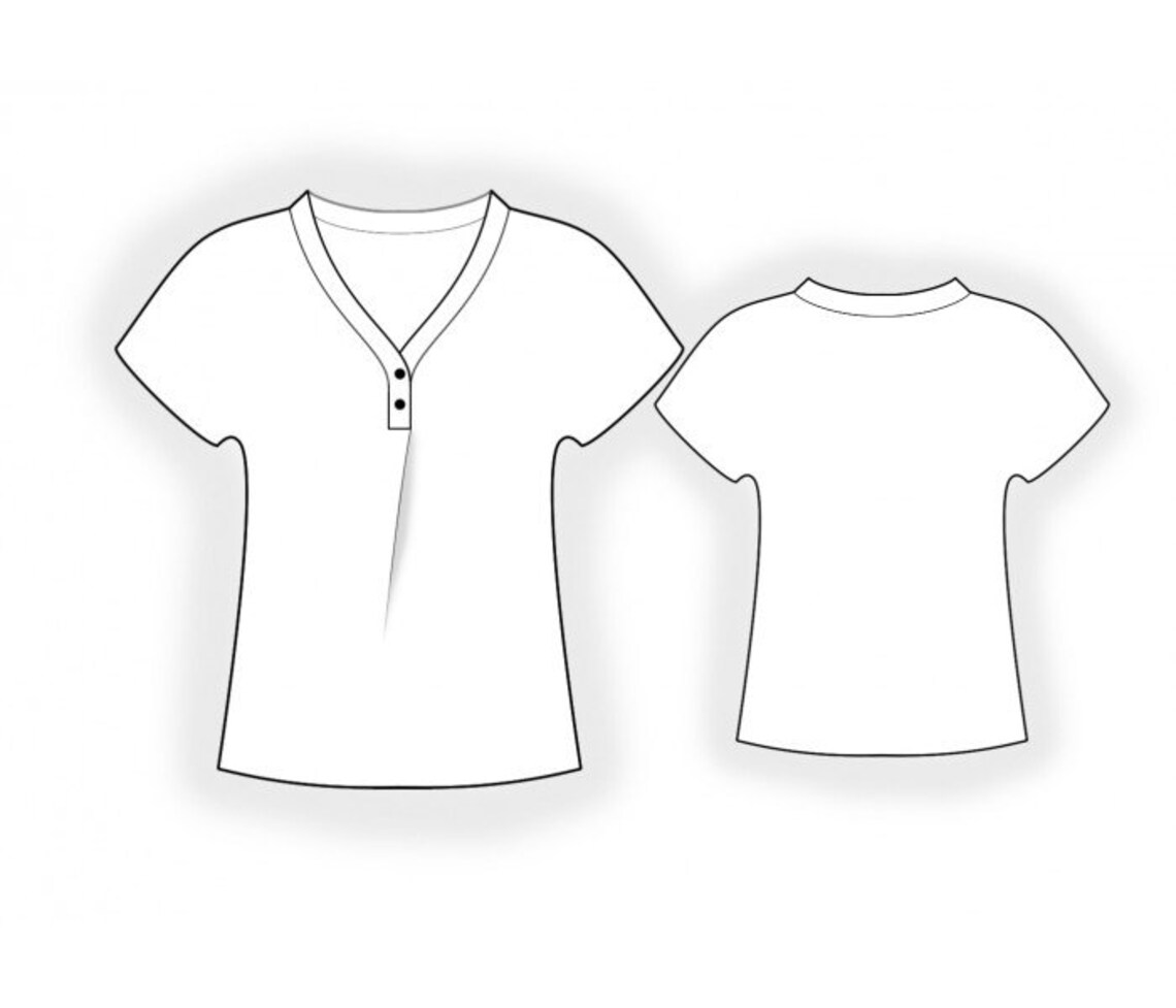 2544 Top Sewing Pattern PDF - S-M-L-XL or Made to Measure Sewing ...