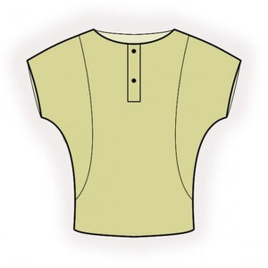 2401 PDF Blouse Sewing Pattern - S-M-L-XL or Made to Measure Sewing ...
