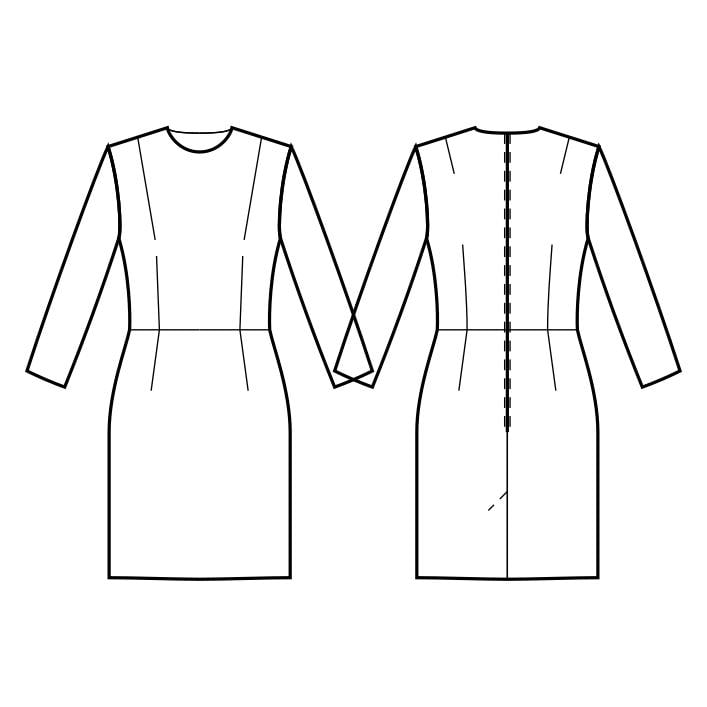 a line sheath dress pattern 60s Shift Dress w/ Shark Bite Neckline A Line Dresses American Designer  Chuck Howard Short Sleeve Vintage Sewing Pattern Vogue 1965 B34 main image 0