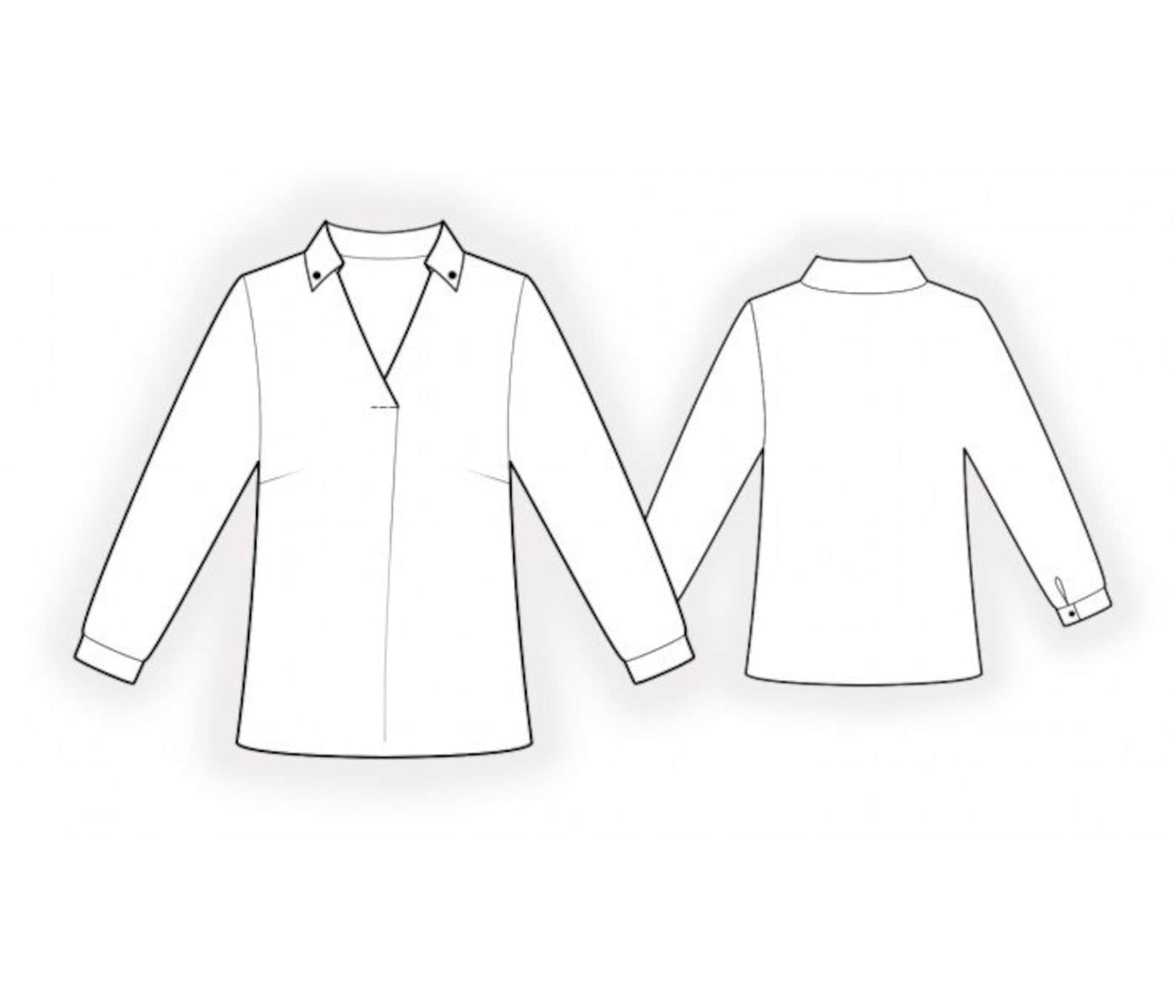 2140 Blouse S-M-L-XL or Made to Measure Sewing Pattern PDF | Etsy