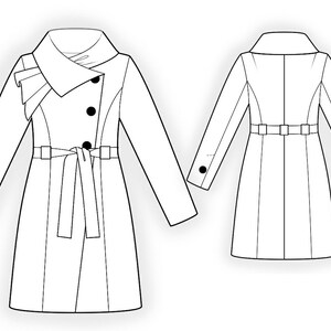 4211 Coat Sewing Pattern S-M-L-XL or Made to Measure Sewing Pattern PDF ...