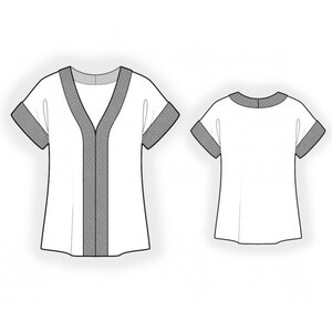 2493 - Blouse Sewing Pattern PDF - S-M-L-XL or Made to Measure Sewing ...