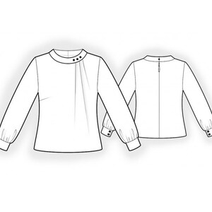 2320 PDF Blouse Sewing Pattern - S-M-L-XL or Made to Measure Sewing ...