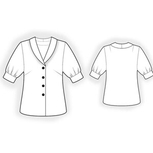 2556 PDF Blouse Sewing Pattern - S-M-L-XL or Made to Measure Sewing ...