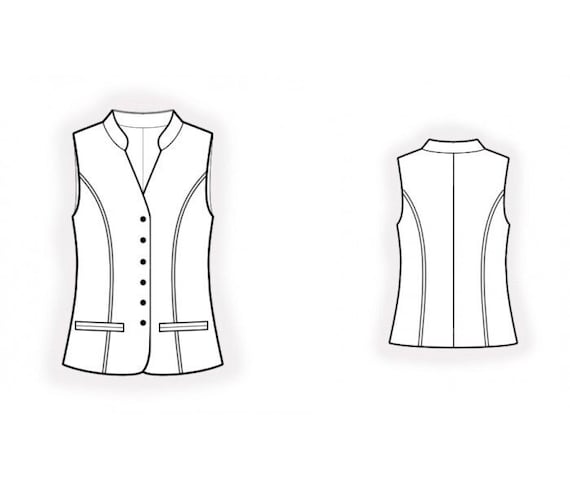 2451 Vest Sewing Pattern PDF Download S-M-L-XL or Free Made - Etsy