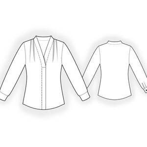 2654 Blouse, Top Sewing Pattern PDF - S-M-L-XL or Made to Measure ...